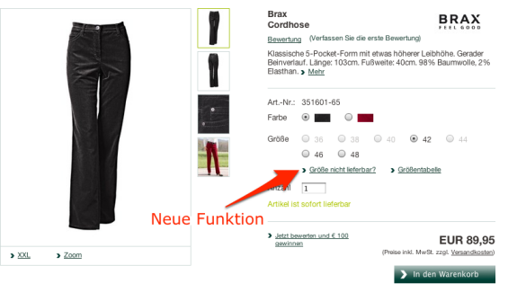Neue Funktion: Verfügbarkeitsmelder