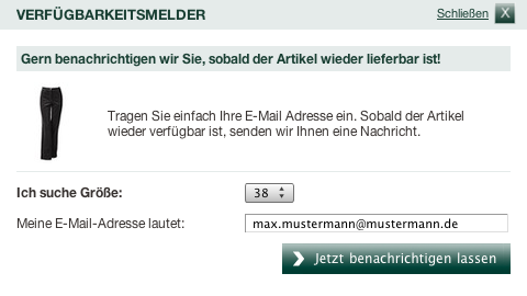Formular zur Eintragung