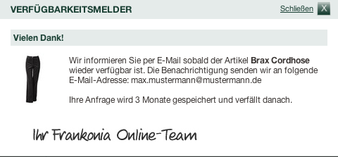 Bestätigung der Eintragung